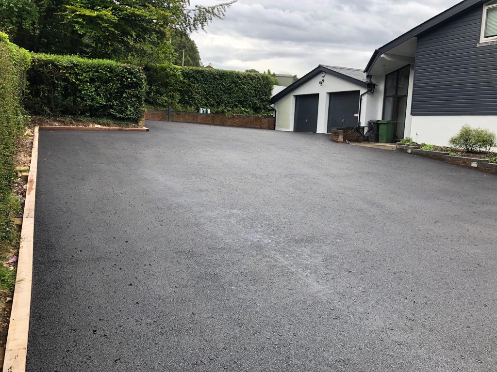 This is a photo of a asphalt driveway which is in the process of being installed by Campbellfield Road Tech